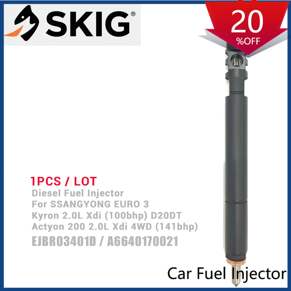 

Suitable New CRDI Diesel Fuel Injector Nozzle EJBR03401D / A 6640170021 for Ssangyong Actyon 200 Kyron 2.0L Xdi EURO 3