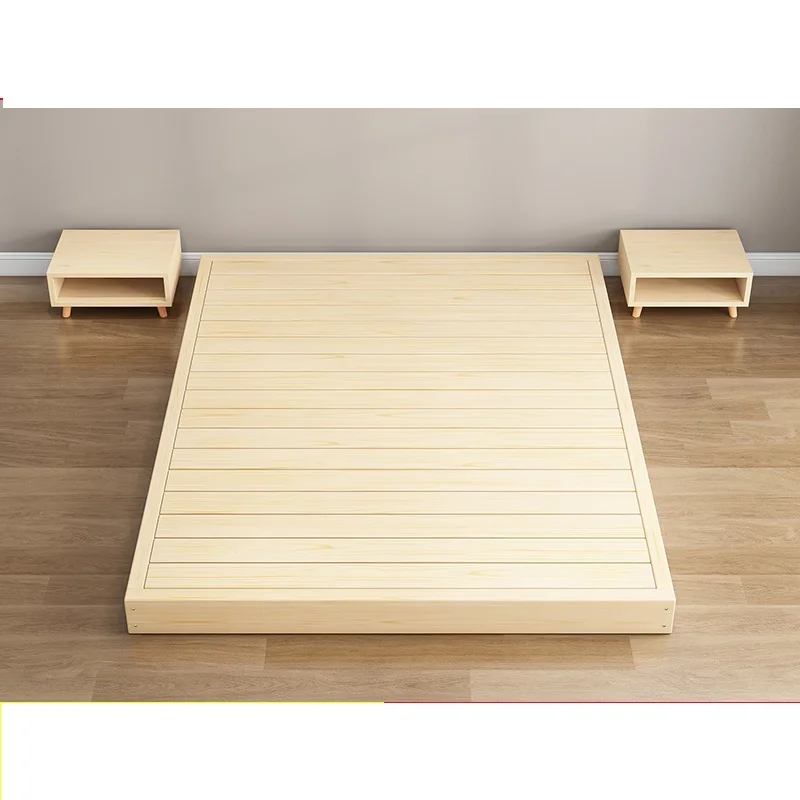 

Nordic-style solid wood bed modern simple king size with bedroom furniture