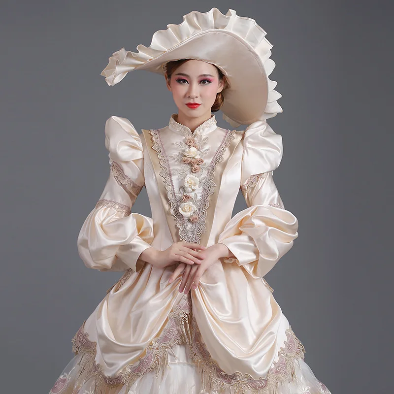 European Female Costume Court Costume Party Theme Party Stage Cake Skirt Party Photo Girl Vestidos Largos Elegantes Fiesta Mujer