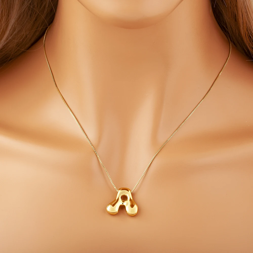 New Personality Design A-Z Letters Charm Pendant Necklace Initials Alphabet For Women Men Fashion Versatile Jewelry Accessories