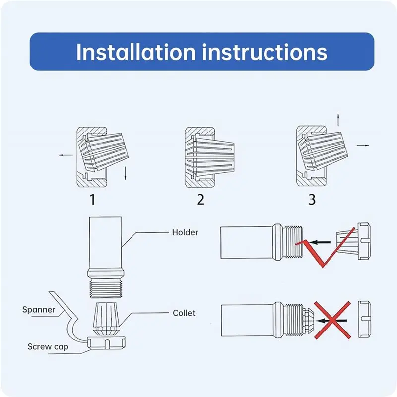 

Набор пружинных цанг MAKE-ER20 (14 шт.) - из углеродистой стали для станков с ЧПУ, гравировальных и фрезерных станков, инструмент для фиксации заготовок и гравировки