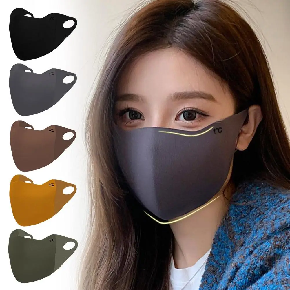 Warm Windproof Mask Winter Solid Color Outdoor Adjustable Face Mask Sunscreen Cycling Running Mask Fashion Accessories