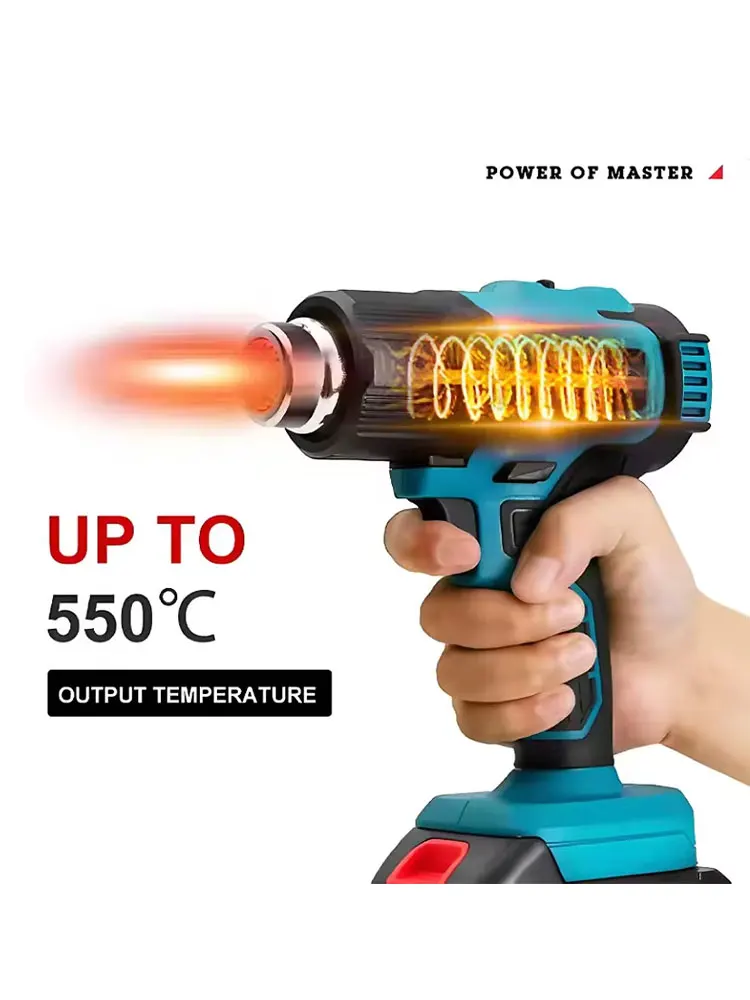 6,0-Ah-Akku, neu, original, 100 % Makita DHG181, 18-V-Akku-Heißluftpistole, LXT-Lithium-Elektrowerkzeug, 150–550 °C, zum Aufbringen von Schrumpffolie, zum Aufbringen von Aufklebern.