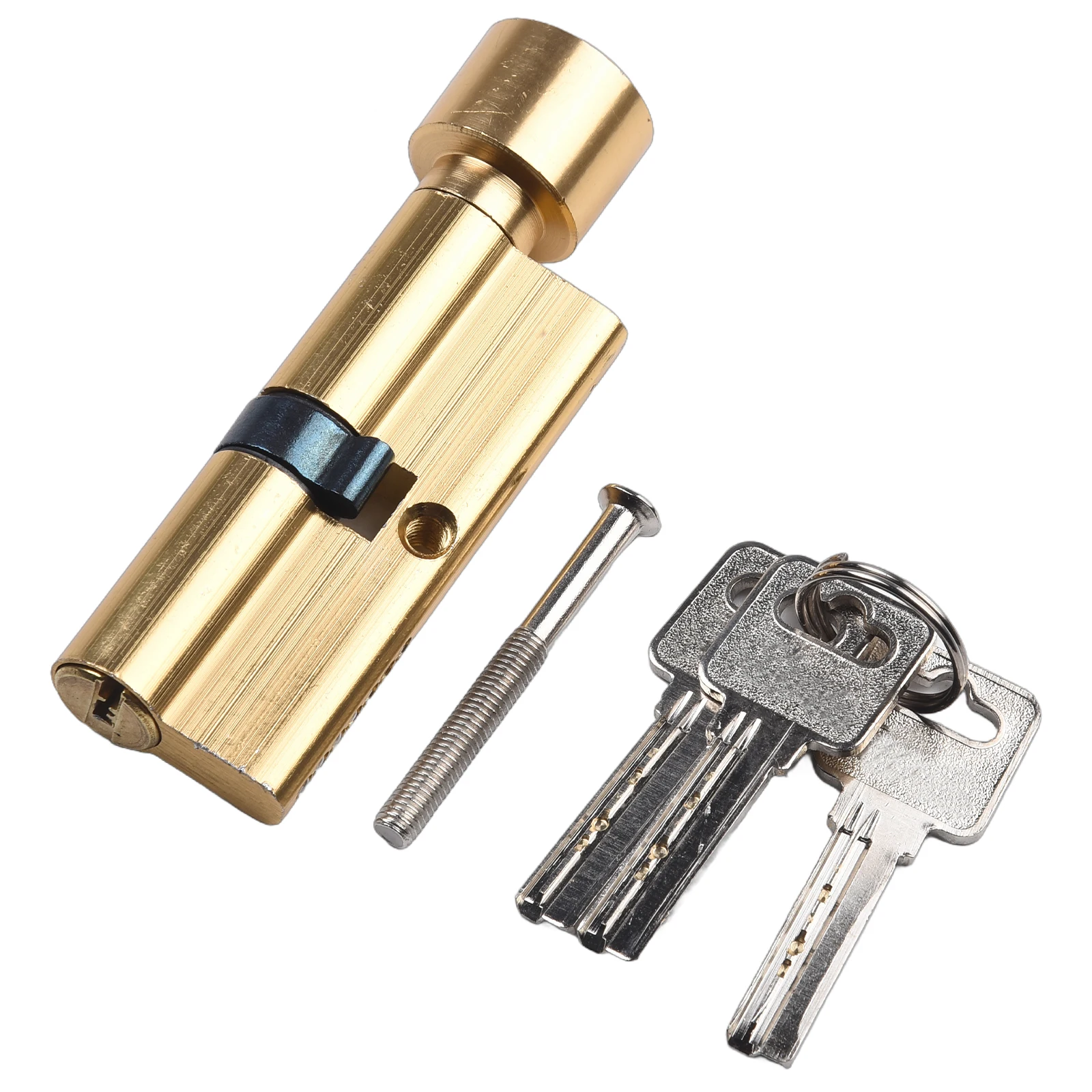 

Lock Lock Cylinder Knob Cylinder Lock Core With 3 Keys 1 Screw Aluminum Lock Enhanced Security Modern Minimalist Style