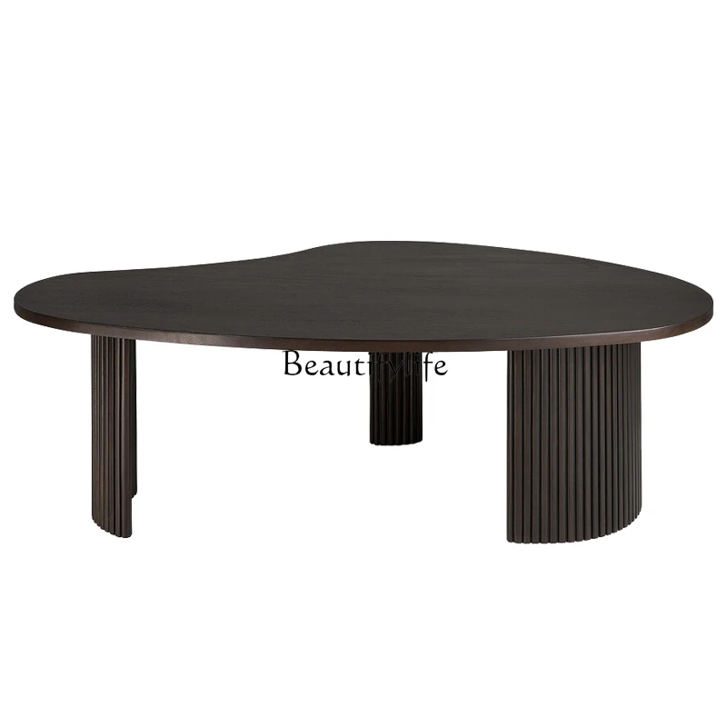 

Living room Italian French minimalist special-shaped coffee table premium light luxury style