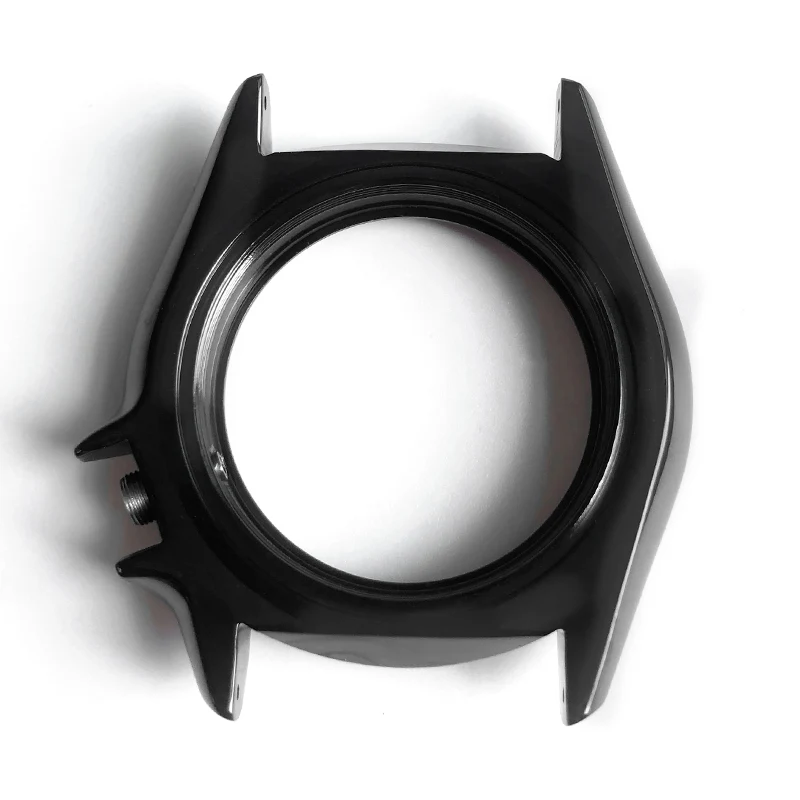 الفولاذ المقاوم للصدأ علبة ساعة ل NH35 NH36 حركة SKX007 SRPD مصقول لامعة وزارة الدفاع أجزاء مع الفصل حلقة تاج طوقا