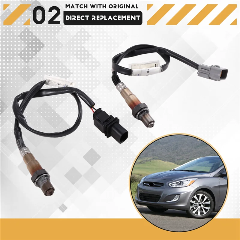

2PCS Up&Downstream Oxygen Sensor 234-5055 234-4568 For Kia Rio Soul Hyundai Accent Veloster 39210-2B210 39210-2B220-M53K