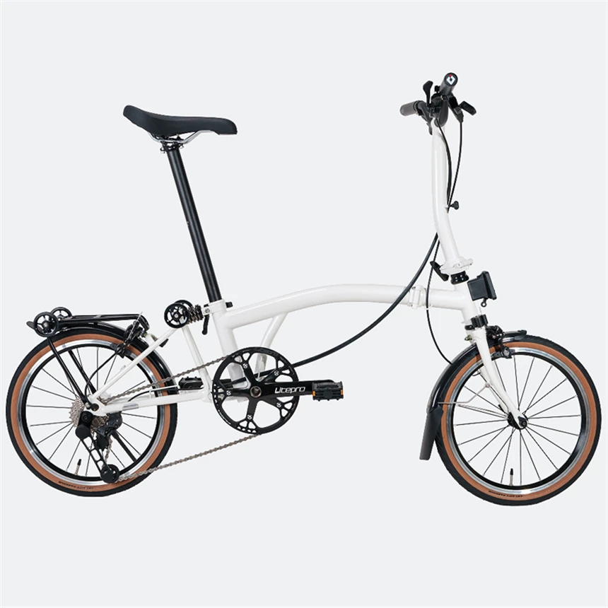 Litepro CR7 16 pollici 7 velocità bicicletta pieghevole parafango in lega di alluminio pedale pieghevole VBrake Bike per Brompton 1:1 adattamento