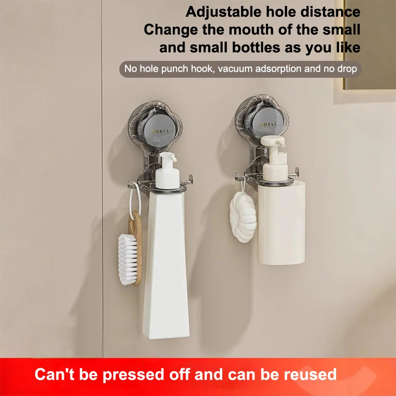 

1Pcs Punch-free Universal Shower Wall Mounted Shampoo Bottle Liquid Soap Adjustable Holder Dispenser Hook