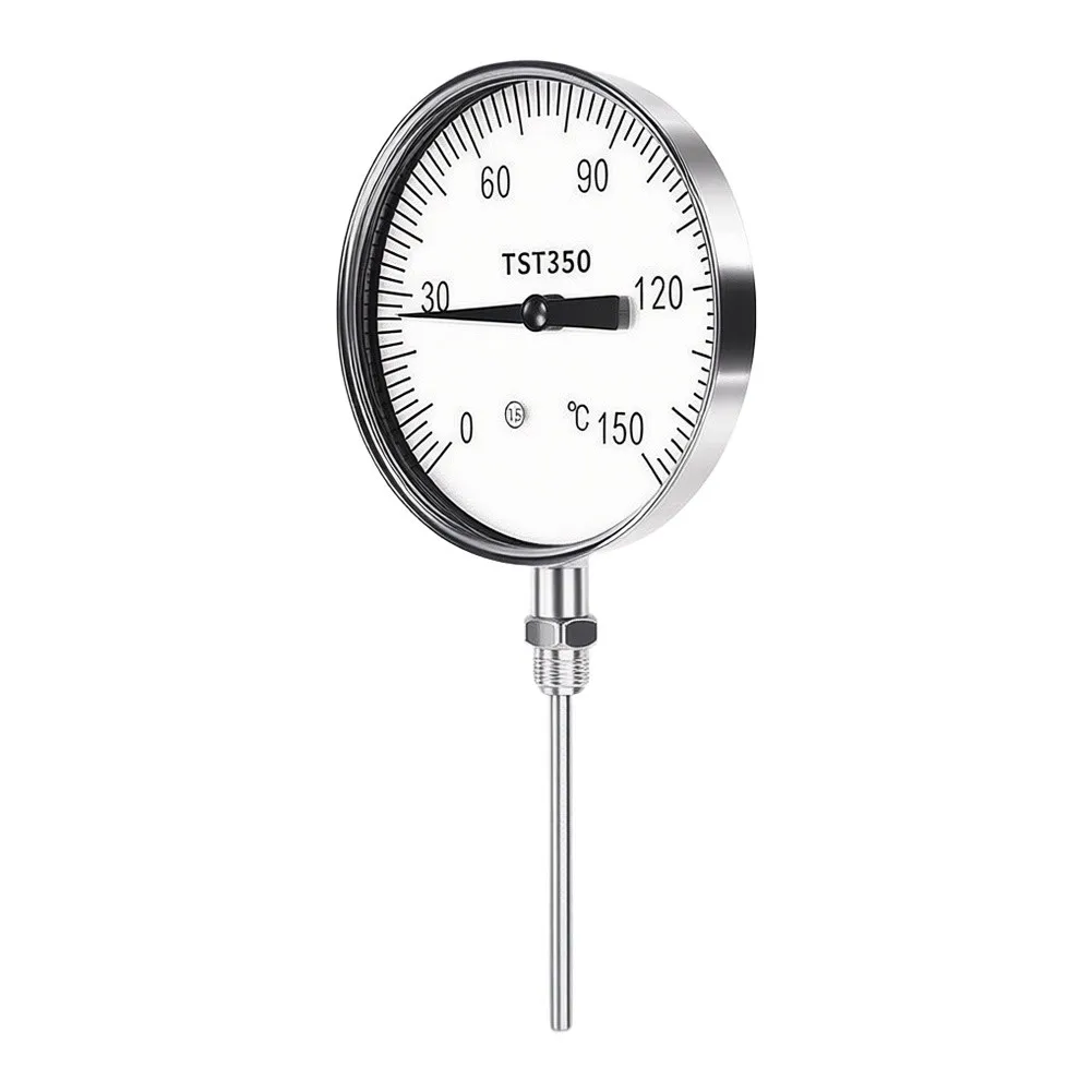 Mechanical TST350 Stainless Steel Thermometer for Pipeline and Boiler Temperature Measurement Without External Power
