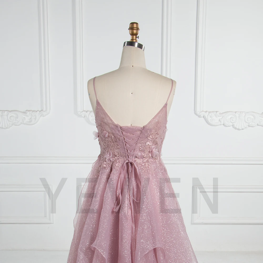 Vestido de baile elegante até o chão em tecido brilhante vestido de festa à noite B002