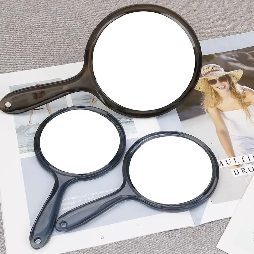 مرآة محمولة متعددة الوظائف، زجاج مكياج مزدوج الجوانب، زجاج أسود محمول باليد في الخارج #5