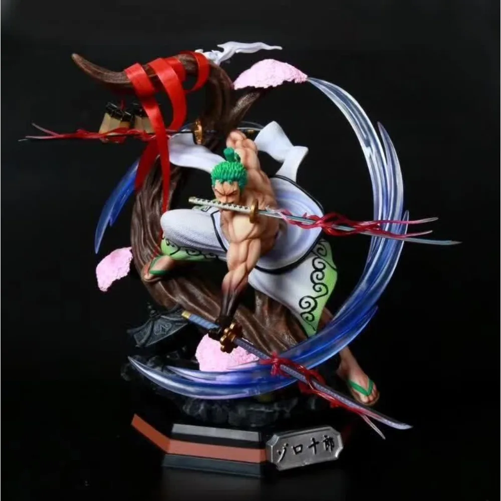 

39cm New One Piece Anime Figure Roronoa Zoro Peripheral PVC Model Collect Statue Desktop Ornaments Kids Birthday Gifts Toys