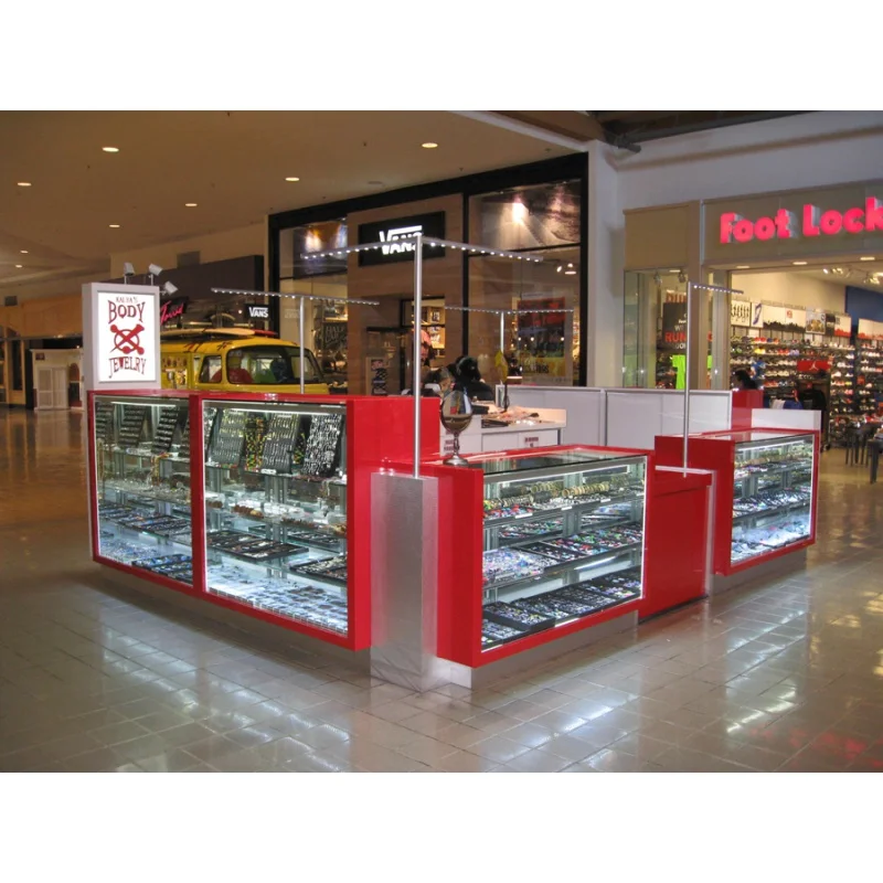 Benutzer definierte, Einzelhandel Juwelier geschäft montiert Glas Display Vitrine Zähler Einkaufs zentrum Luxus Schmuck Kiosk Stand zum Verkauf