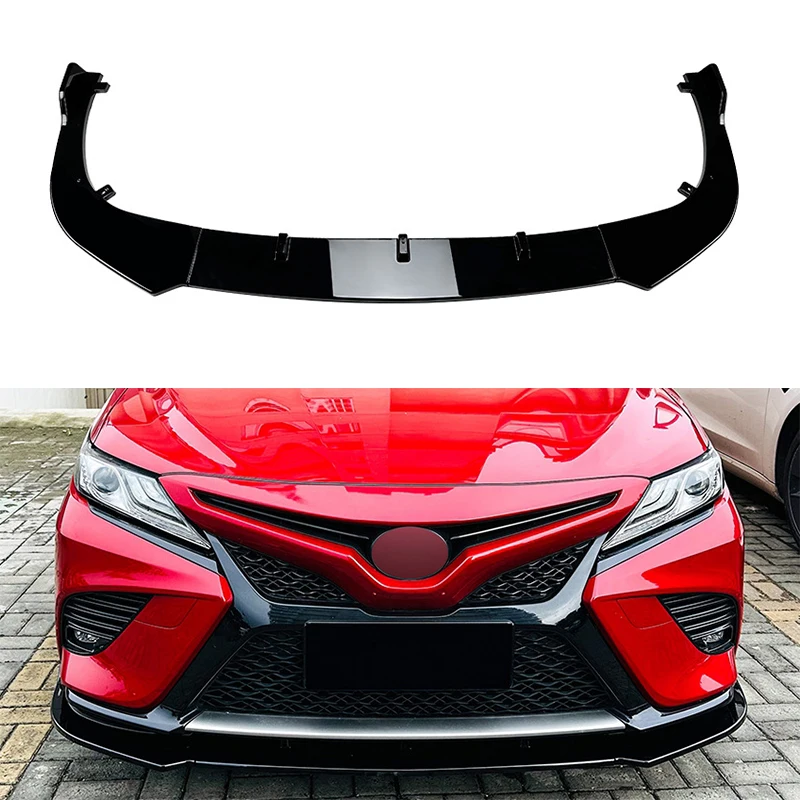 

Gloss Black Front Lower Bumper Spoiler Lip Splitter For Toyota Camry sports version 2018-2020 Front Bumper Lip Diffuser Spoiler