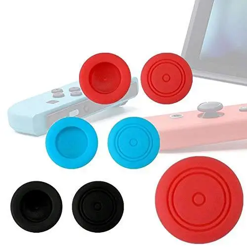 6 pezzi in Silicone Thumbstick Thumb Stick Grip Caps Cover per Nintend Switch Joy-Con Controller