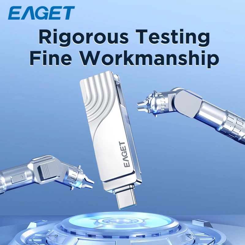 Eaget USB 3.2 OTG Type C Pen Drive 2 in 1 USB Flash Drive 32GB 64GB 128GB 256GB 512GB Customized Metal Pendrive For Macbook PC