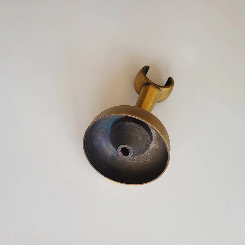 Solid Brass Made Antique Brass Wall Mounted Hand Shower Holder Hook Pedestal Bracket In Wall Shower Accessories Bathroom Fitting