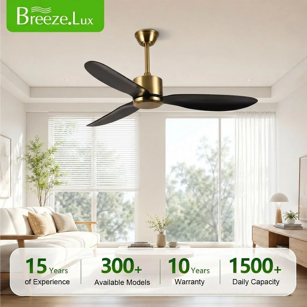 52-Inch Abs Blades Decorative Ceiling Fan, With Remote Control Smart Control, All Copper BLDC Motor, For Home Decor Commercial