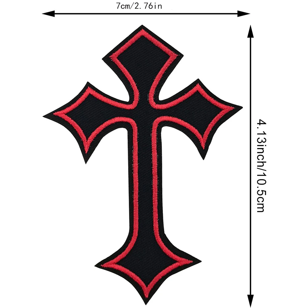رقعة متقاطعة مطرزة لقماش الحديد ، ملصق إصلاح ، أبيض وأسود ، 10 #3