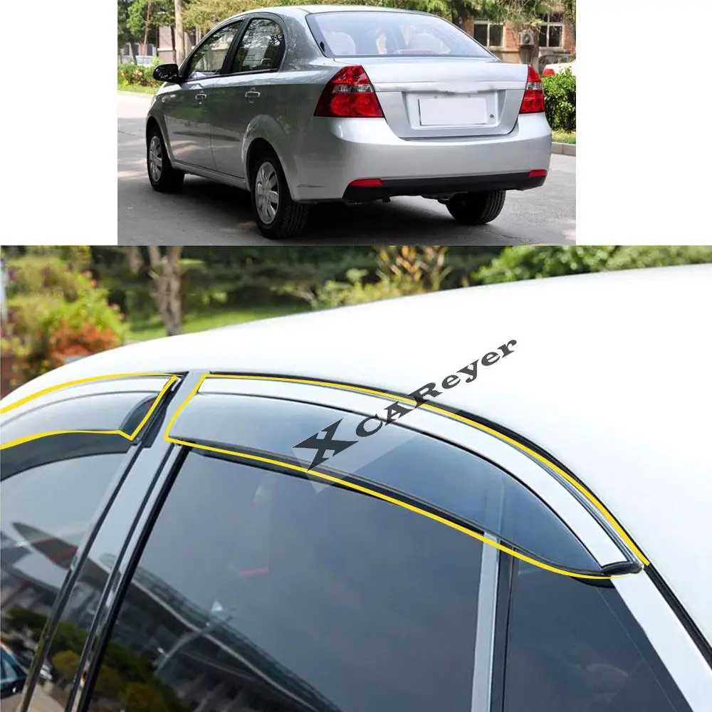 

For CHEVROLET LOVA Sedan 2005 2006 2007 2008 2009 2010 2011 2012 Car Sticker Plastic Window Glass Wind Visor Rain/Sun Guard Vent