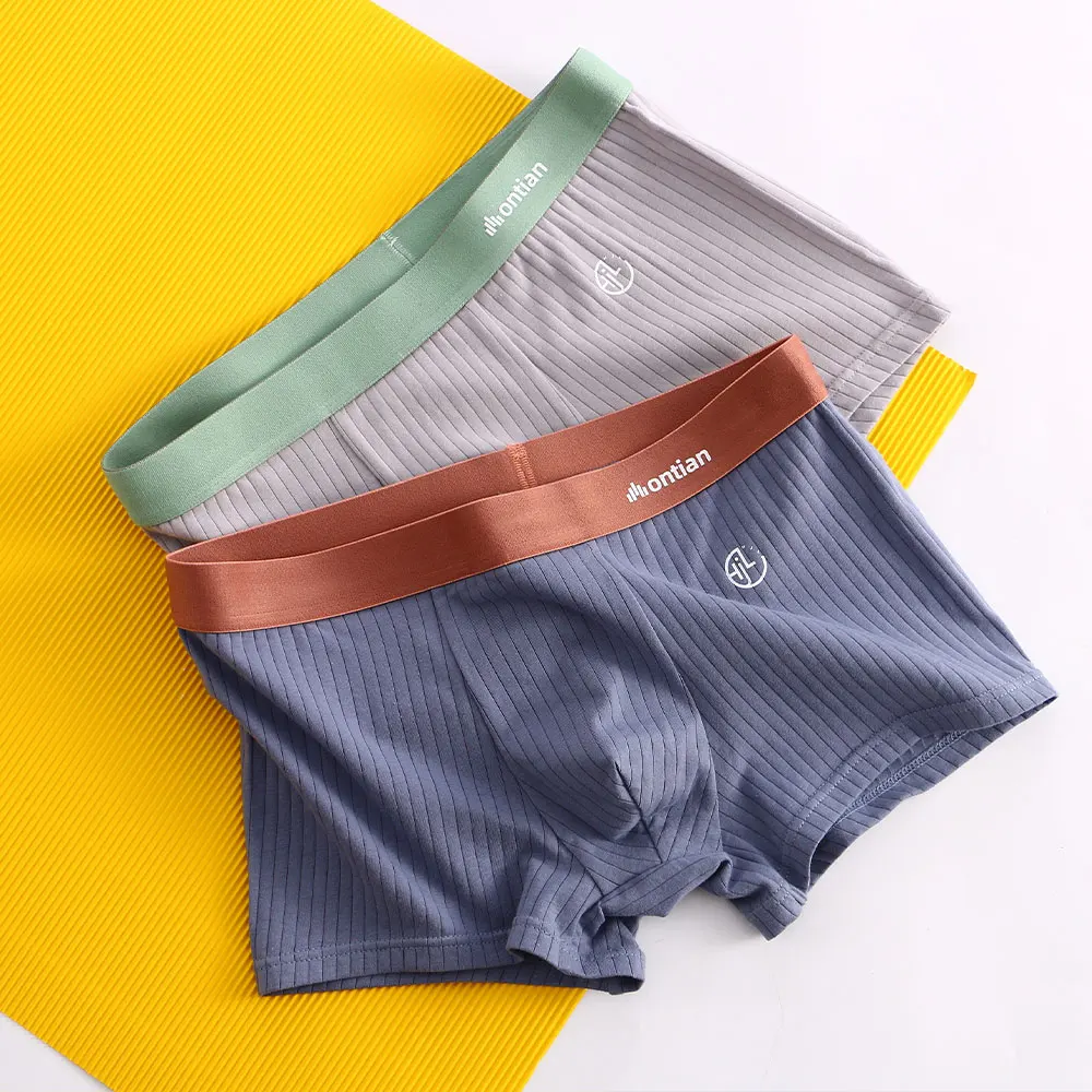 Men's Cotton Panties Boxer Briefs Breathable Underwear Comfortable Elastic Shorts Men's Panties Man Boxer Underpants