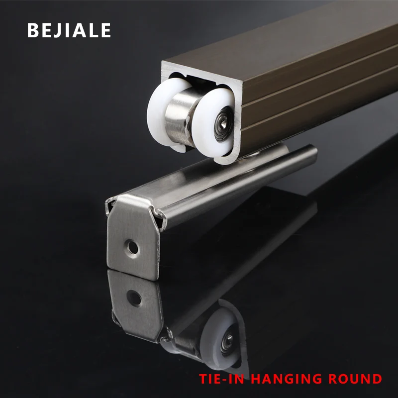 

Stainless Steel Hanging Wheel Sliding Door Pulley Wooden Door Sliding Door Bathroom Silent Hanging Rail Glass Door Track