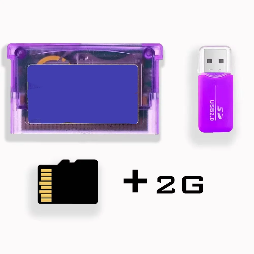 For GBA GBM IDS NDS-NDSL 2GB Game Backup Device with USB Flash Drive Super SD Flash Adapter Cartridge