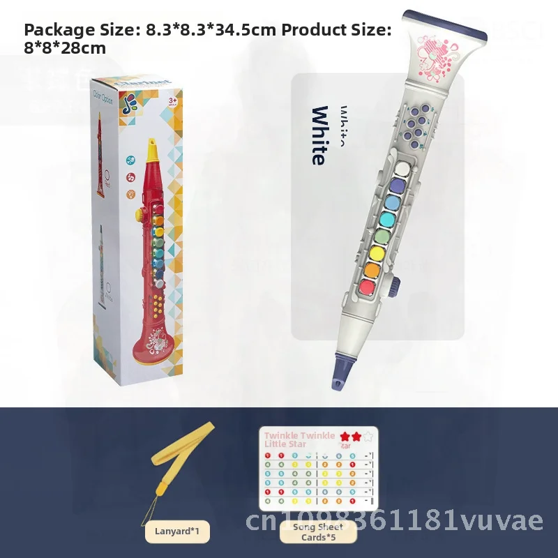 Saxofón eléctrico para educación temprana, clarinete, juguete musical para niños, instrumento Musical de simulación de tamaño pequeño para edades de 4 a 6 años