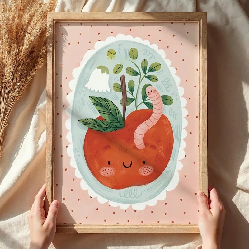 Bohemian-style Cute Children's Room Art Paintings Game Room Wall Decoration Paintings Posters Nordic Style Simple Hand-painted
