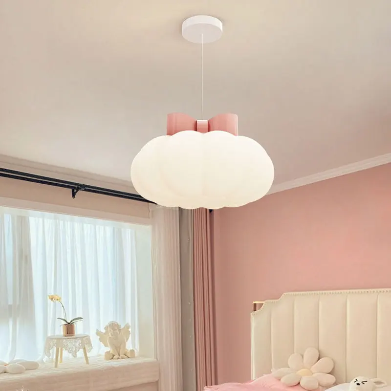 

Nordic Cloud Pumpkin Chandelier Creative Iron Art Acrylic Lamps Bedroom Lighting Girls' Room Kindergarten LED Lightings Fixtures