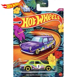 Original Hot Wheels Car Toy 1/64 Metal Diecast Spring Series '70 Ford Escort Rs1600 Vehicle Model Toys for Boys Birthday Gift