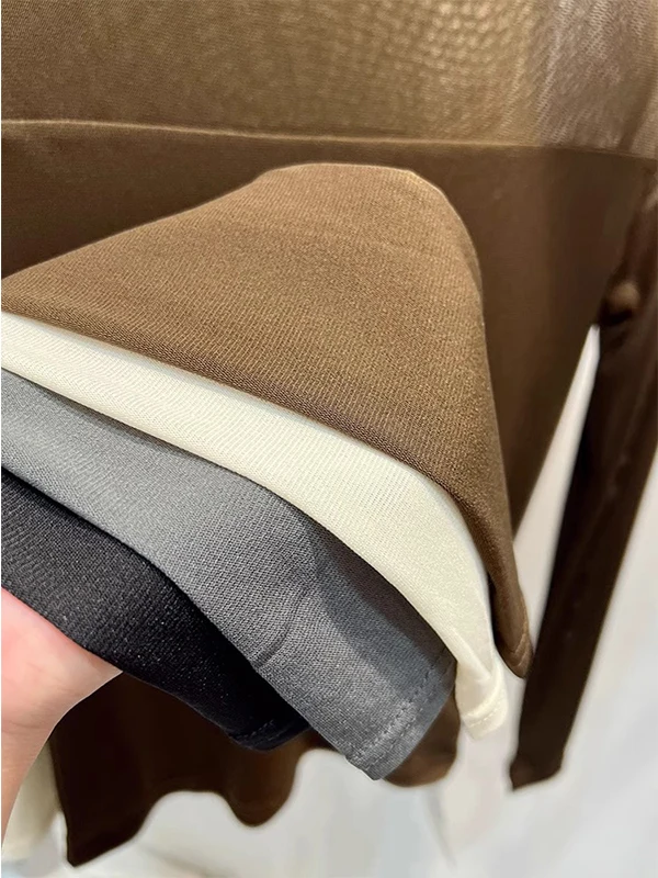 Bla f High Collar Long Sve Base irt Damen Faion Slim Me Top Inner Wear T-Shirt Korean Sle Commute Sle