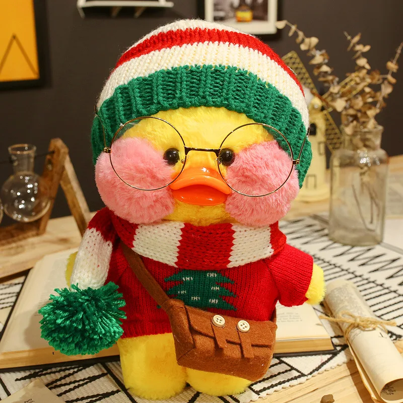 30cm Cartoon Lalafanfan Duck Plush Doll Lovely Lalafanfan Duck Plush Toy Soft Stuffed Animal Doll Room Decor Kids Birthday Gifts