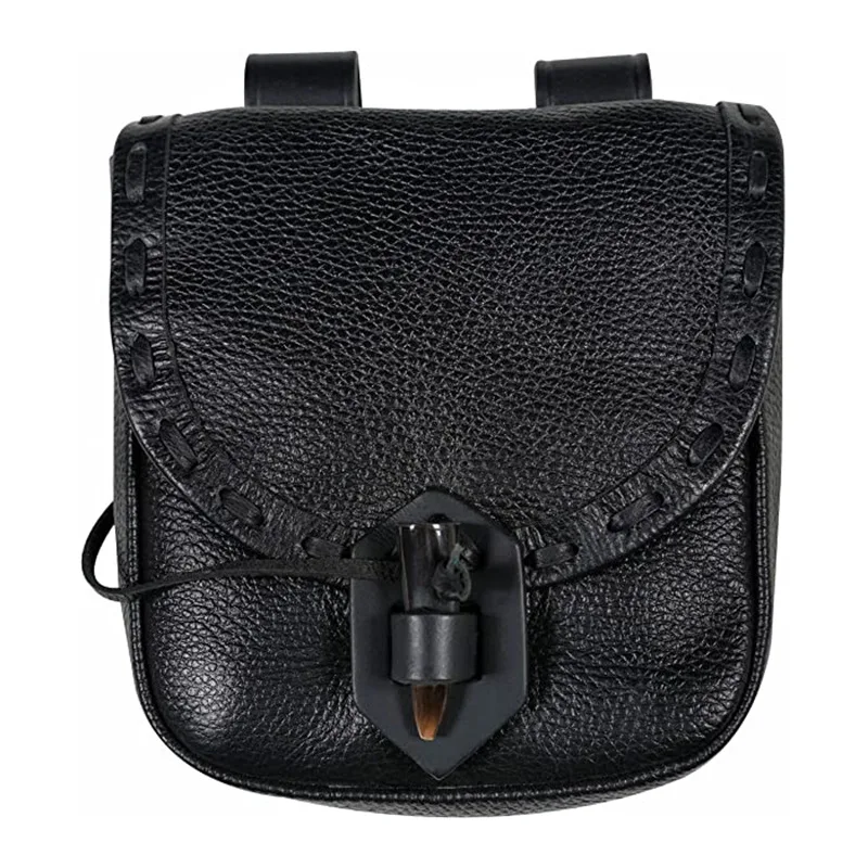 Bolsa de cintura estilo renascentista medieval, bolsa retrô de couro pu viking, bolsa de moedas, bolsa de dados para homens e mulheres, adereços de cosplay larp