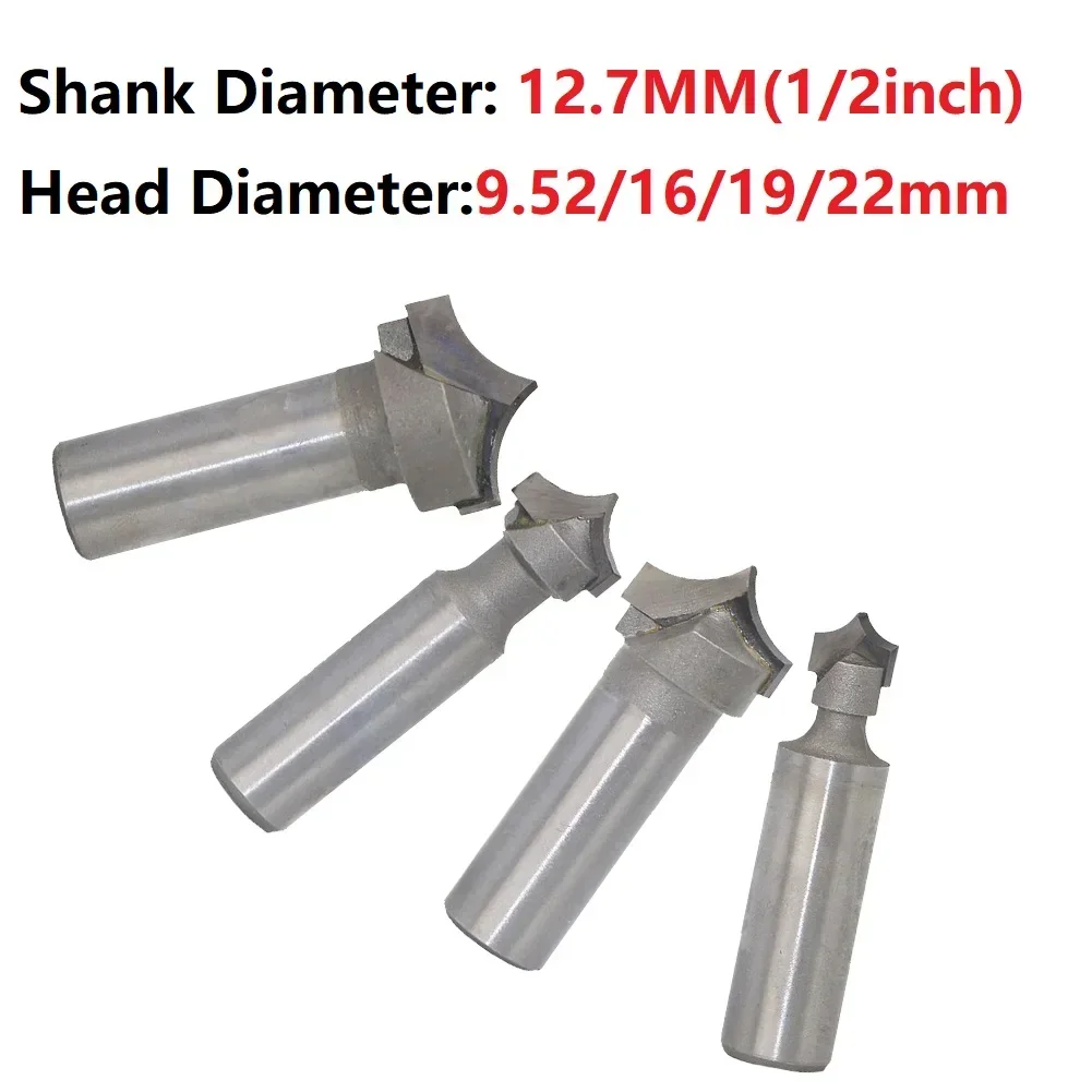 ALLGOOD 12.7mm Shank Router Bit CNC Round Nose Bits Round Point Cut Bit End Mill Sharp Cutter Solid Carbide Tools For Woodworkin