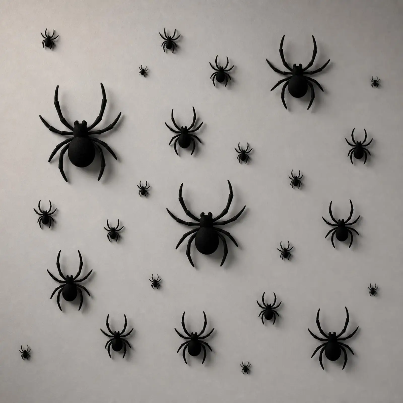 50 Pieces 3D Arachnid Wall Decals | Assorted Sizes, Easy to Arrange, arachnid wall Stickers with Glow Effect, for Party Rooms