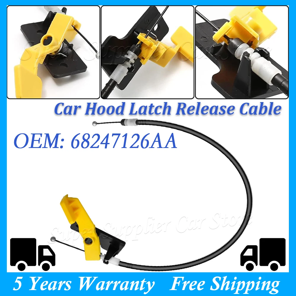 

Новый 1 шт. кабель для защелки капота автомобиля для Jeep Renegade Altitude Latitude 1.4L 2.4L 2015-2018 68247126AA