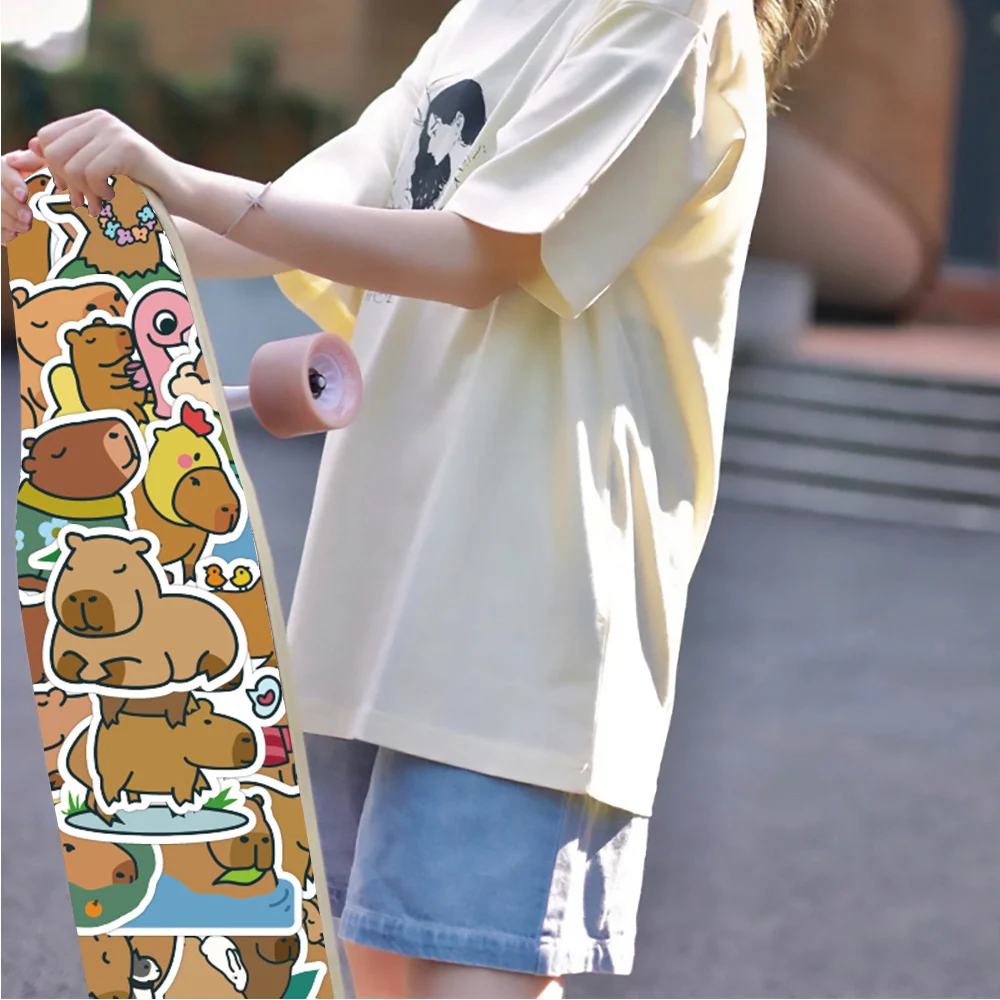 10/30/50pcs Cartoon Capybara Kawaii Stickers for Notebook Laptop Skateboard Car Bike Motorcycle Waterproof Sticker Kid Toy Decal