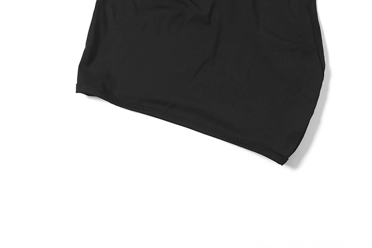 Weird Puss Cross Rückenfreies Tanktop für Damen, Hottie Sexy Bell Patchwork Rollkragen, Ärmellos, Trendiges Midnight Street Club Crop-Top – Detail 10