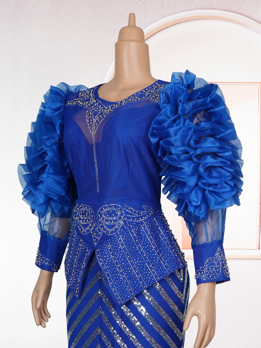 Robe de soirée grande taille pour femmes, tenue africaine de luxe à paillettes, élégante, turquie, longue robe de soirée de mariage, Ankara, vêtements pour dames