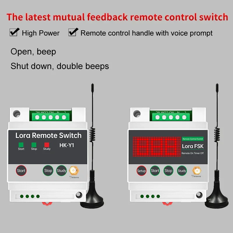 Imagem -02 - Lora-interruptor Remoto sem Fio Módulo de Relé com Antena Externa Distância de Transmissão Ultra Longa 12v 24v 220v 380v 433mhz