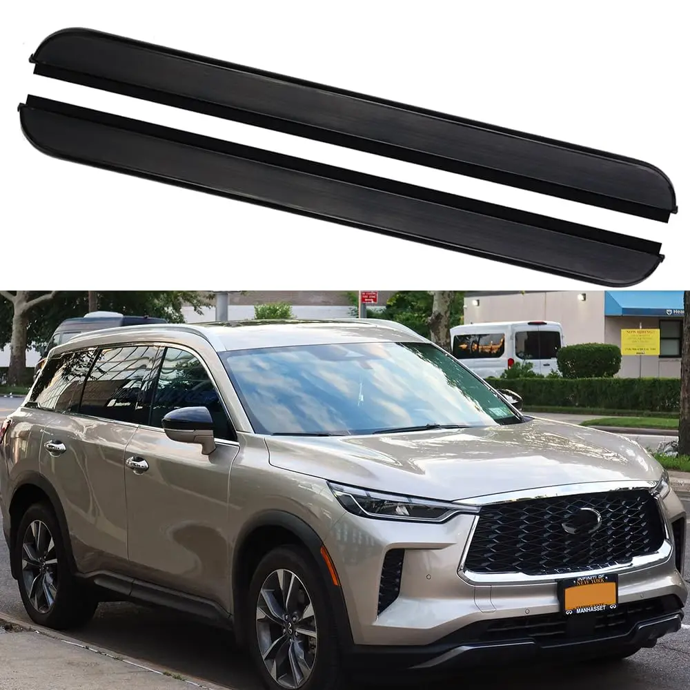 

Aluminium Alloy 2PCS Side Steps Running Boards Nerf Bars Side Pedal Fits for Infiniti QX60 2022-2024