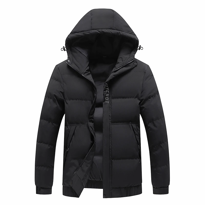 Parka da uomo Cappotto con cappuccio caldo spesso Piumino imbottito in cotone Giacca trapuntata casual da uomo Autunno Inverno Capispalla Abbigliamento Top