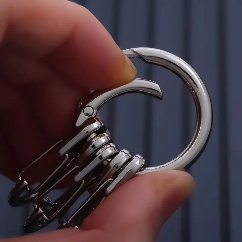 Metall-O-Ring-Federverschlüsse mit 5 Stück Hakenverschlüssen für DIY Öffnbare Runde Karabiner Schlüsselanhänger Clips Hakenverschlüsse Zubehör – Detail 4