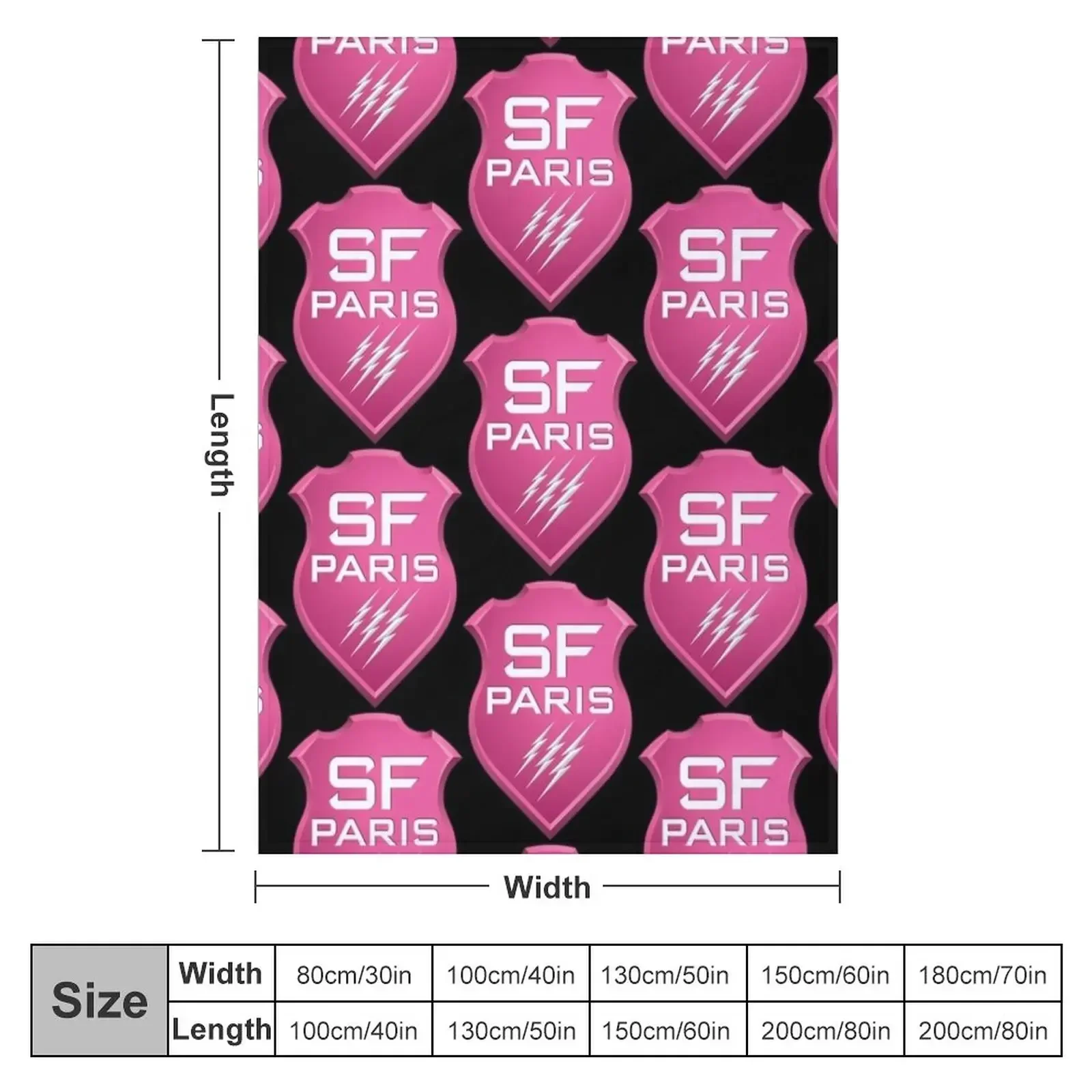 Stade francais paris rugby Throw Blanket for babies Soft Plush Plaid Blankets