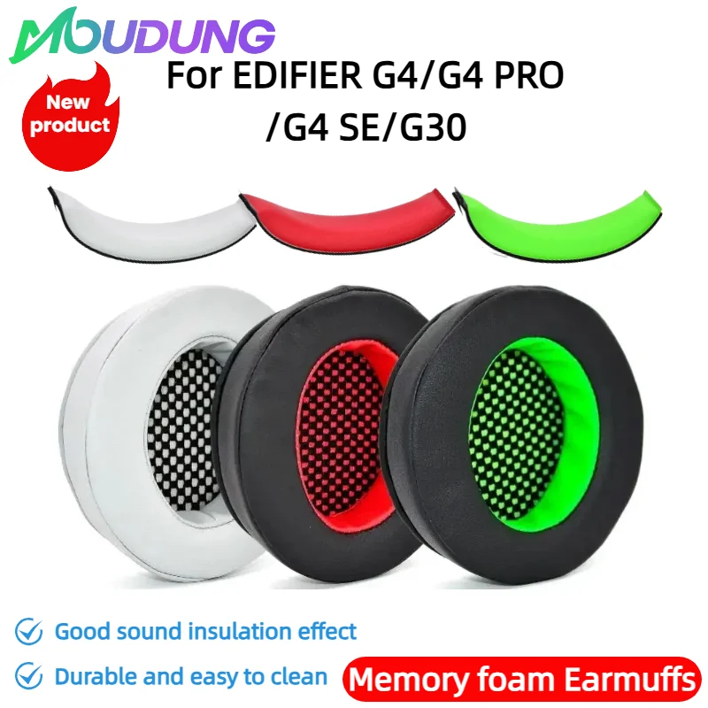 

MOUDUNG Replacement High quality Earpad Cushion Ear Pads Top Headband Cover For EDIFIER G4/G4 PRO /G4 SE /G30 Gaming Headset