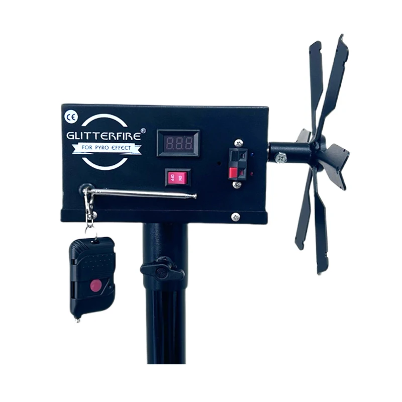 Máquina de efecto de escenario de boda con chispa fría giratoria con control remoto de una sola rueda