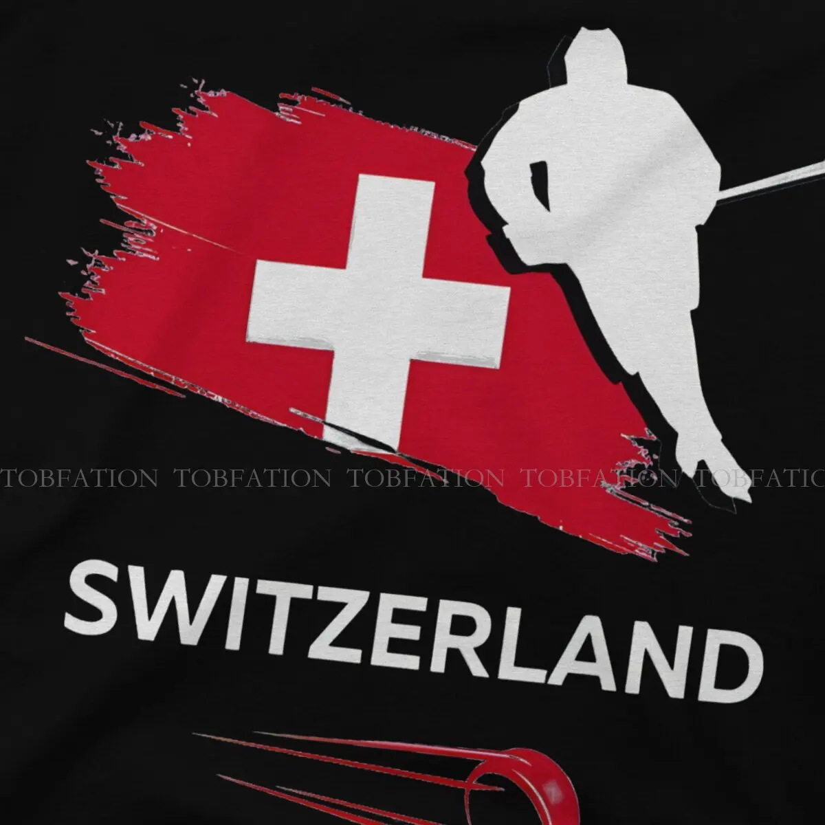 Ice Hockey TShirt for Men Switzerland Humor Summer Sweatshirts T Shirt Trendy Loose