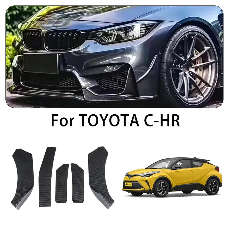 For TOYOTA C-HR body kits 5-Segment Adjustable Front Bumper Lip Splitter Body Kit
